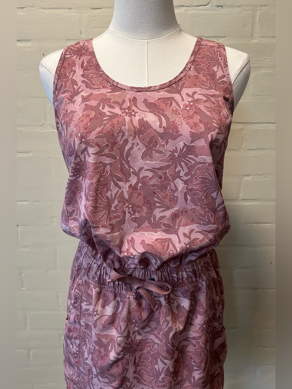 Patagonia Mauve Floral Fleetwith Tank Dress Small Crunchy Chic Granola Gorpcore - Picture 3 of 9